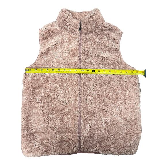 NWT $58 Stillwater Supply Co Softy Soft Sherpa Vest Pink Fuzzy Zip Up sizeMed - Picture 10 of 11